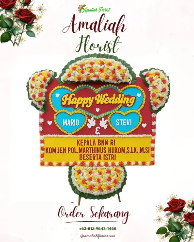 Karangan Papan Bunga Pernikahan di Cimincrang